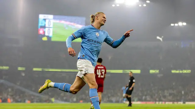 Haaland målskytt direkt när City vann mot Liverpool